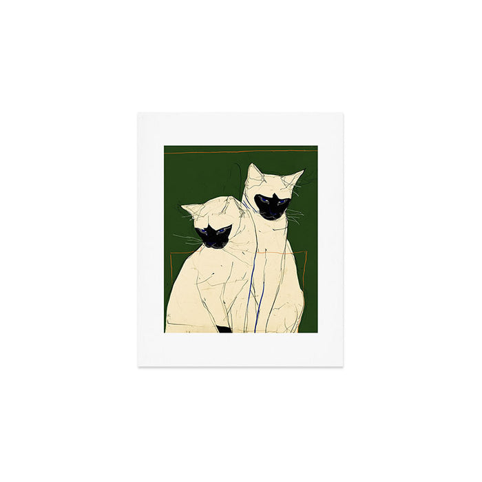 Siamese Cats Modern Art Art Print Gallery Image 1