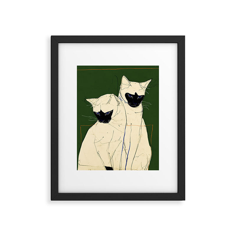 Siamese Cats Modern Art Framed Art Print Gallery Image 5