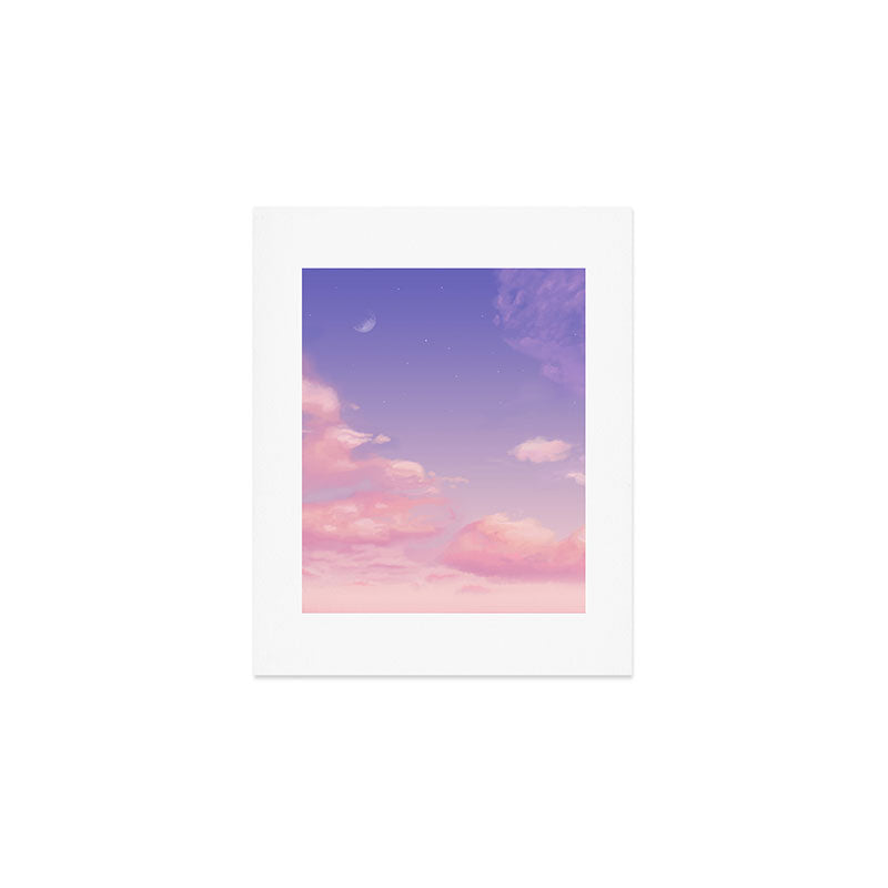 Sky Purple Aesthetic Lofi Art Print Gallery Image 1