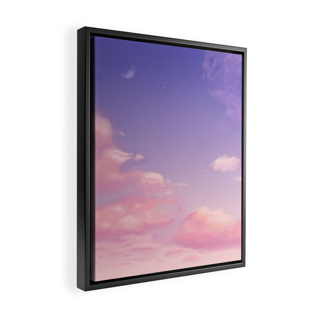 Sky Purple Aesthetic Lofi Framed Canvas Print Gallery Image 2