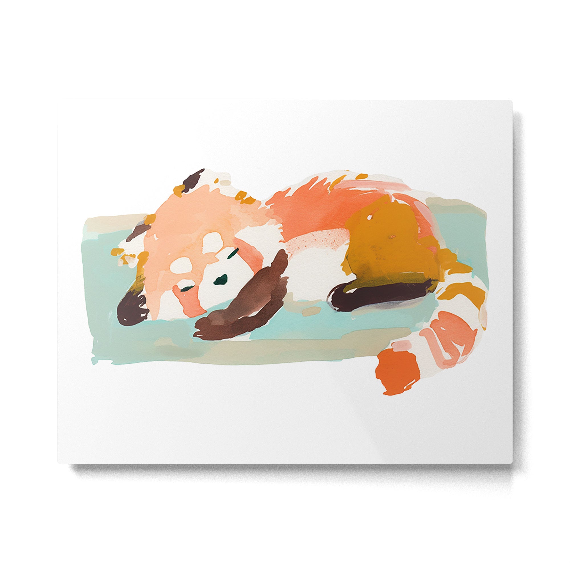 Sleeping Red Panda Cozy Animal Cute Metal Print Gallery Image 4