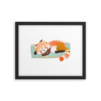 Sleeping Red Panda Cozy Animal Cute Framed Art Print Gallery Image 5