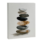 Stacked Stones Zen Minimalist Neutral Design Canvas Print Gallery Image 6