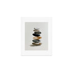 Stacked Stones Zen Minimalist Neutral Design Art Print Gallery Image 1