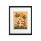 Sun Drenched Casa with Palms Mediterranean Tropical Vibes Framed Art Print Gallery Image 5