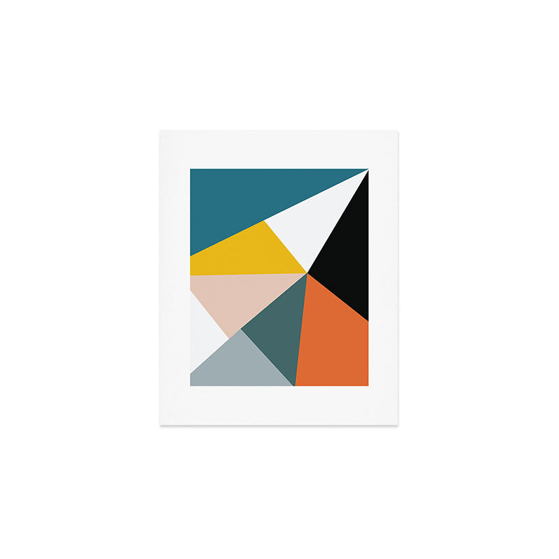 Triangles abstract colorful art Art Print Gallery Image 1
