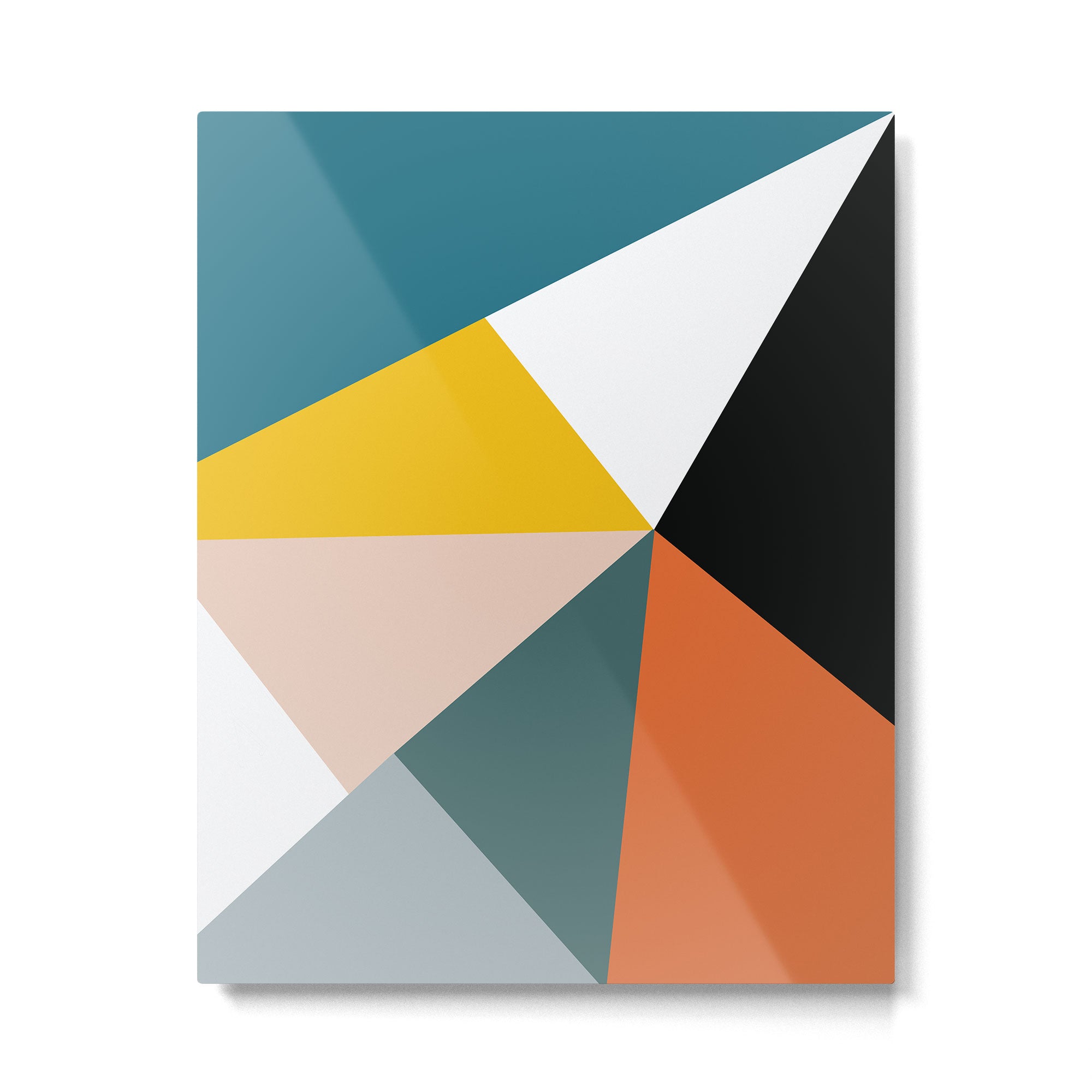 Triangles abstract colorful art Metal Print Gallery Image 4