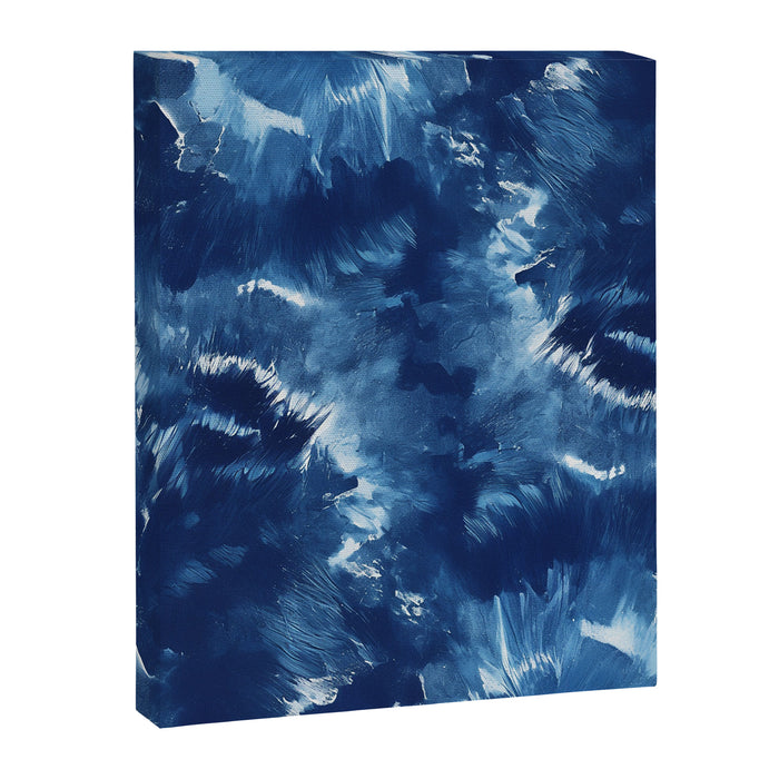 Vibe Shift Blue Electric Abstract Pattern with Dark Mood  Canvas Print Gallery Image 1