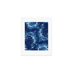 Vibe Shift Blue Electric Abstract Pattern with Dark Mood  Art Print Gallery Image 1