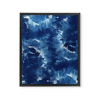 Vibe Shift Blue Electric Abstract Pattern with Dark Mood  Framed Canvas Print Gallery Image 6