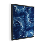 Vibe Shift Blue Electric Abstract Pattern with Dark Mood  Framed Canvas Print Gallery Image 2