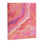 Vibrant Abstract Coral Swirl Pattern with Pink and Peach Accents Canvas Print Gallery Image 6