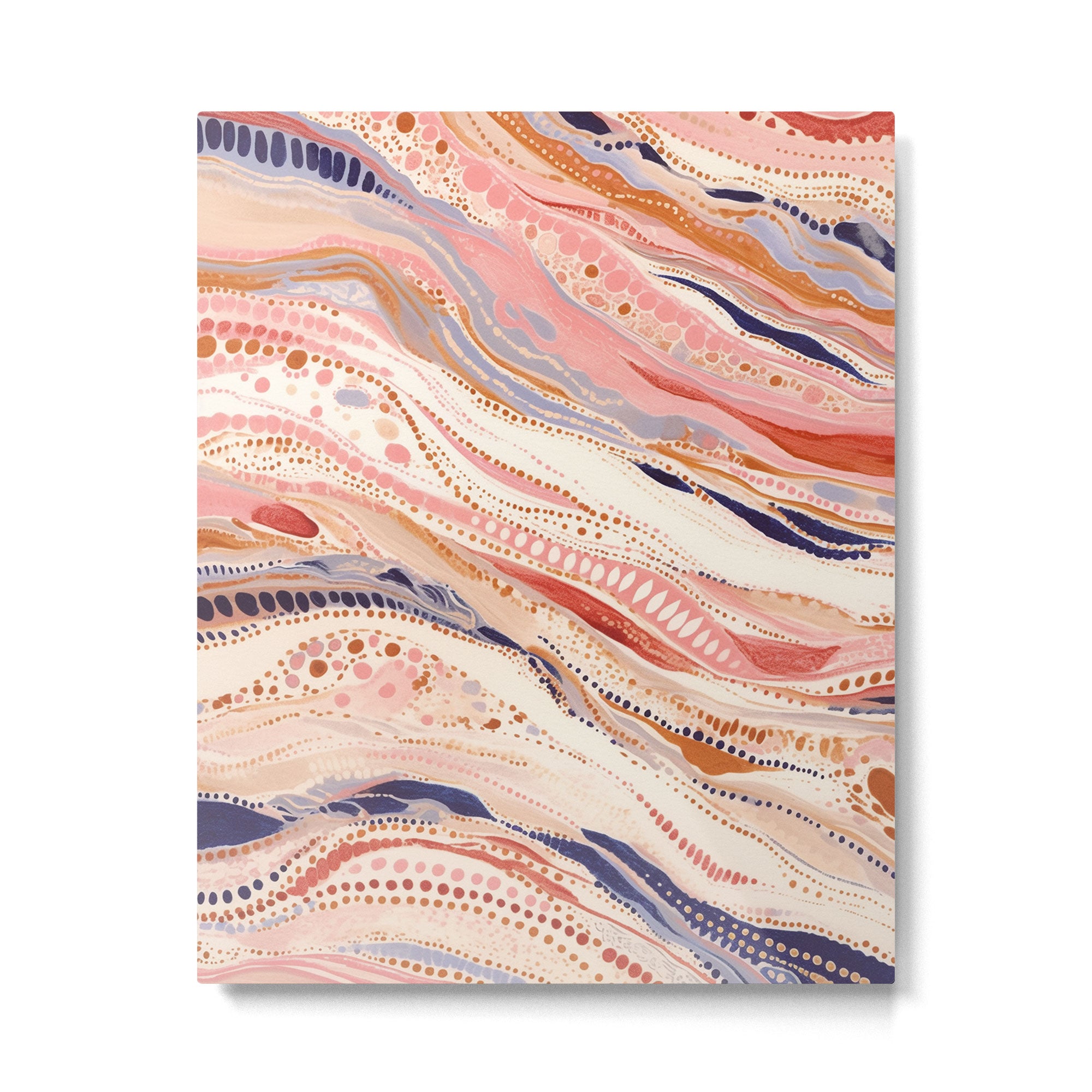 Warm Desert Flow Eclectic Abstract Pattern with Earthy Tones Metal Print Gallery Image 4