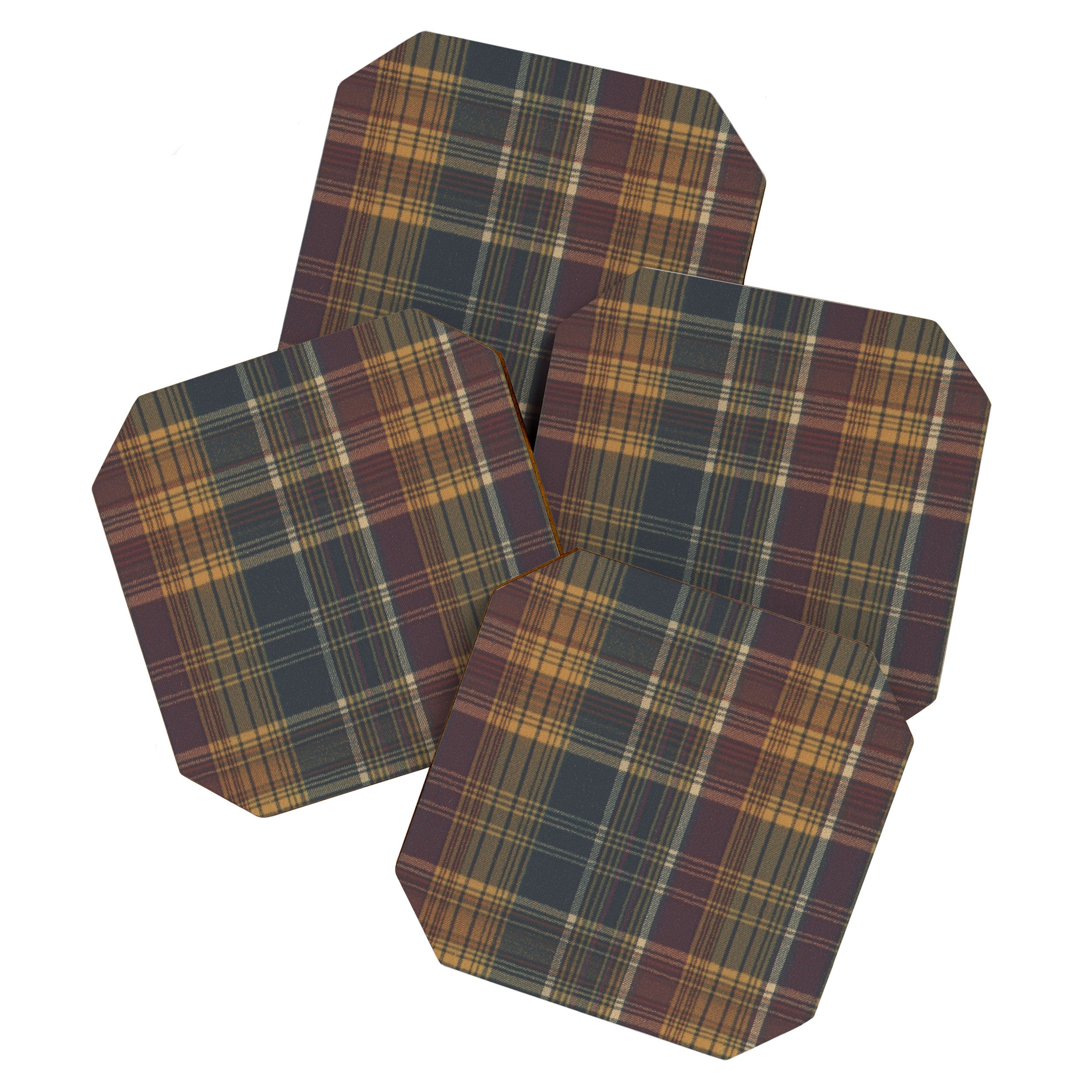 Warm Plaid Pattern Coaster Gallery Image 1