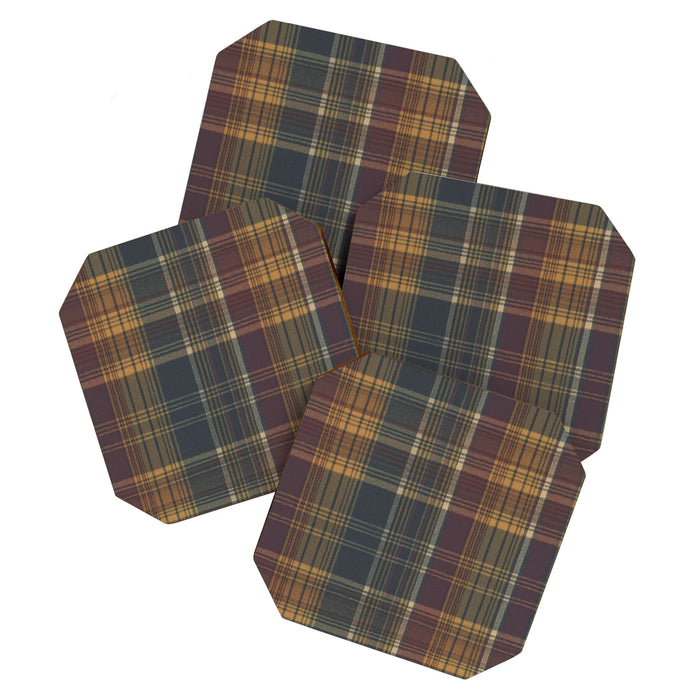 Warm Plaid Pattern Coaster Gallery Image 1