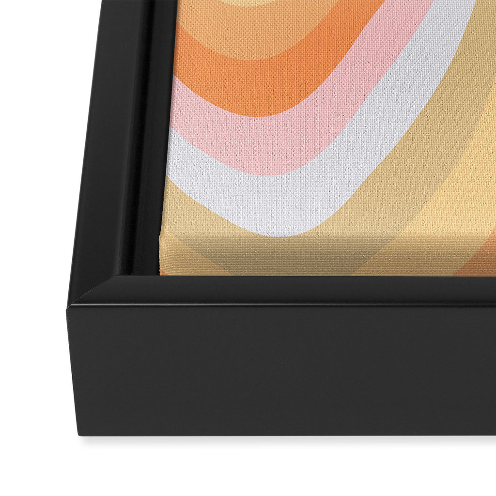 Wavy 70s Art Framed Canvas Print Gallery Image 3