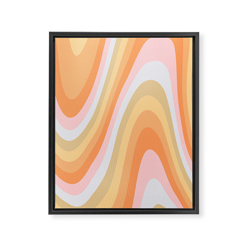 Wavy 70s Art Framed Canvas Print Gallery Image 8