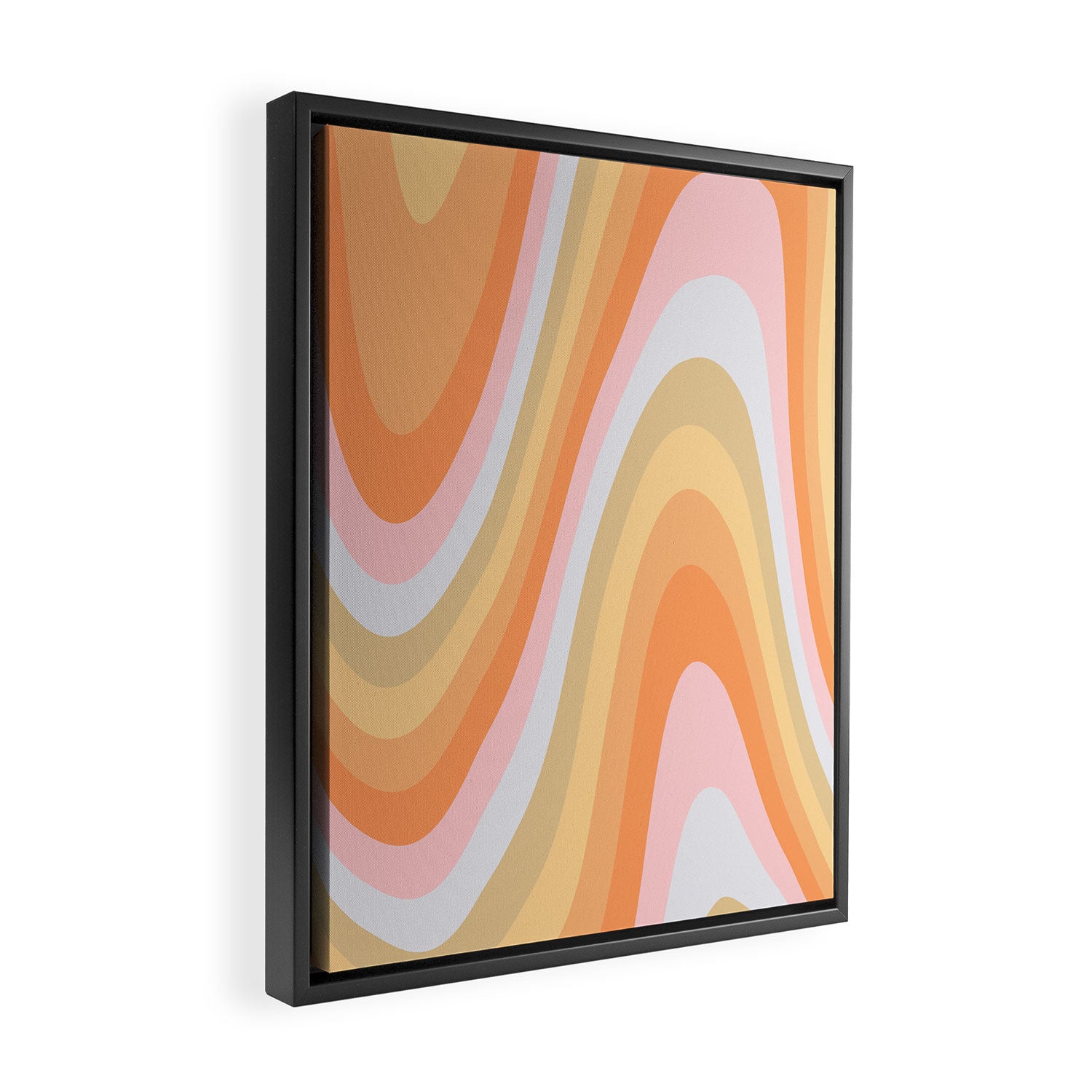Wavy 70s Art Framed Canvas Print Gallery Image 2