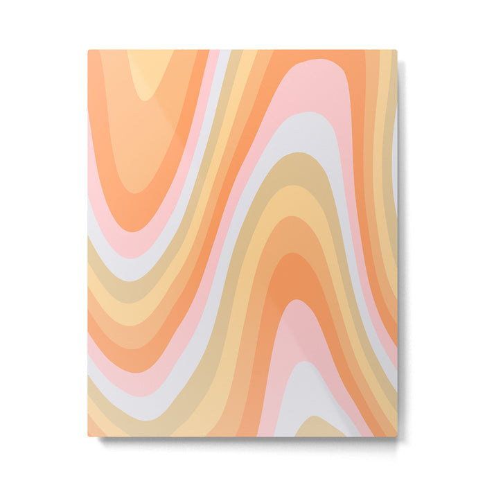 Wavy 70s Art Metal Print Gallery Image 1