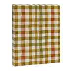 Wavy Olive Gingham Pattern Earth Tone Checkered Cozy Vibes Canvas Print Gallery Image 6