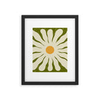White Daisy Flower 70s Retro Abstract Framed Art Print Gallery Image 6