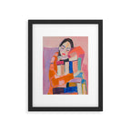 Woman Love for Books Framed Art Print Gallery Image 5