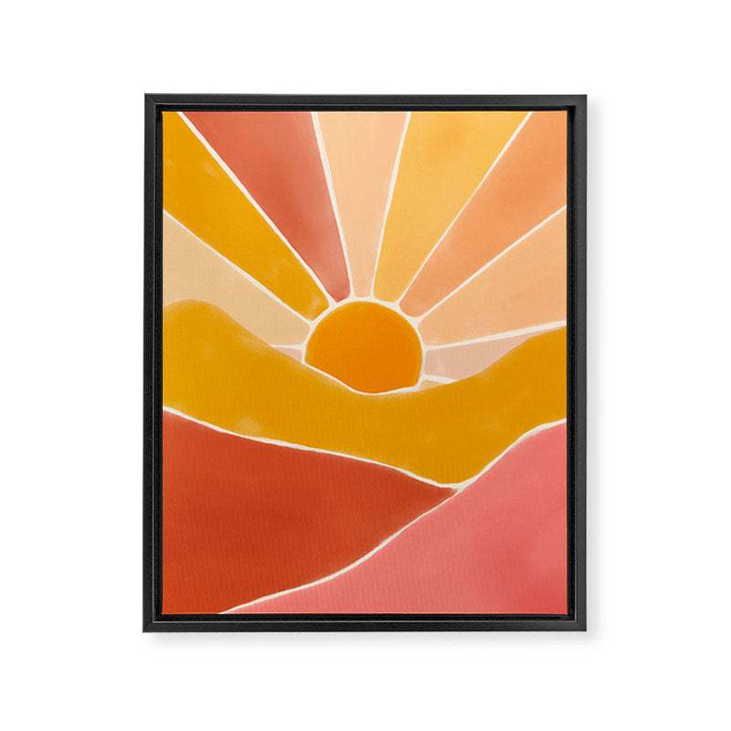 Wonderful Sunset Boho Framed Canvas Print Gallery Image 8