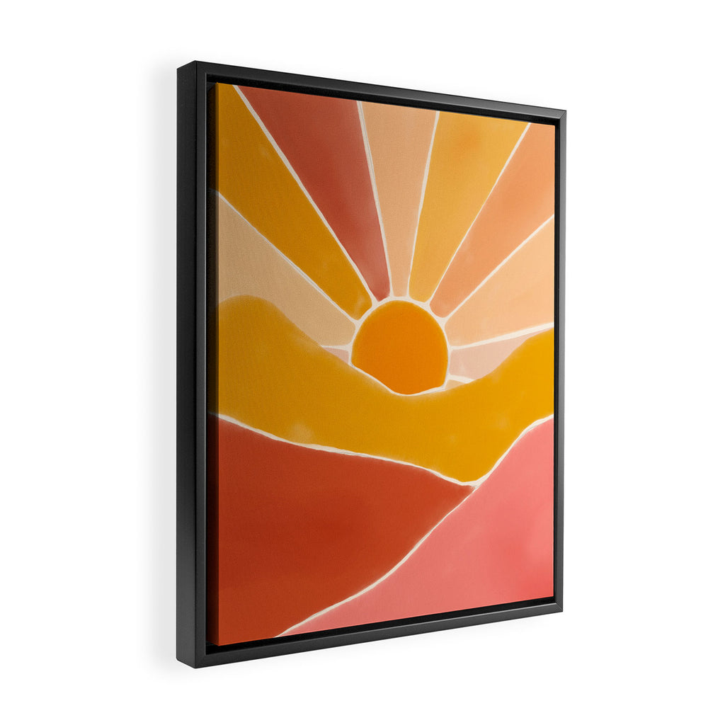 Wonderful Sunset Boho Framed Canvas Print Gallery Image 2