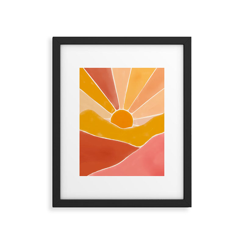 Wonderful Sunset Boho Framed Art Print Gallery Image 4