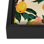 Yellow Mangos Summer Tropical Pattern Framed Canvas Print Gallery Image 3