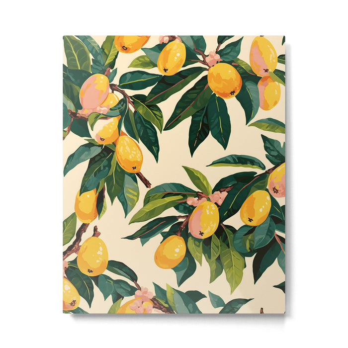 Yellow Mangos Summer Tropical Pattern Metal Print Gallery Image 1