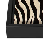 Zebra African Animal Print Pattern Framed Canvas Print Gallery Image 3