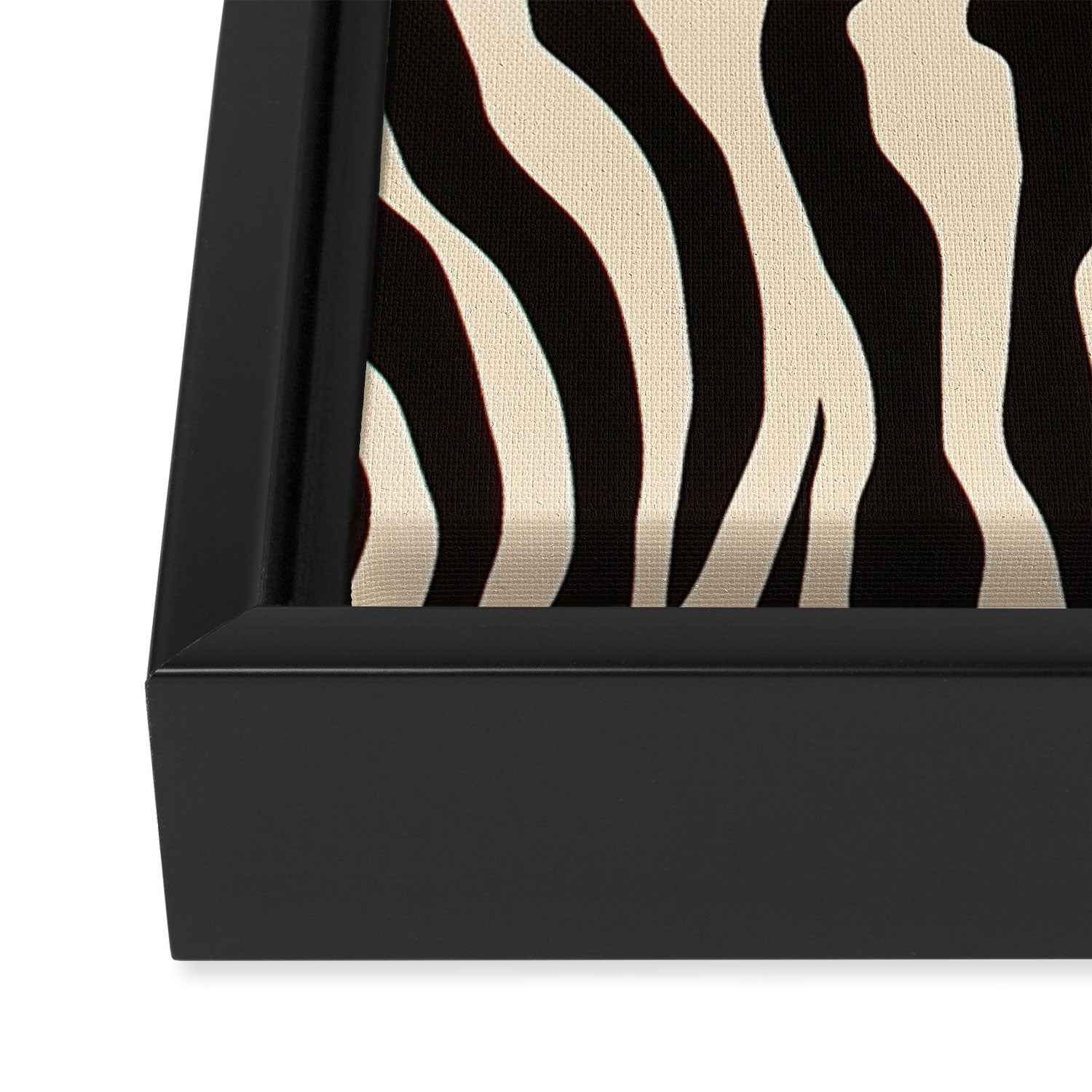 Zebra African Animal Print Pattern Framed Canvas Print Gallery Image 3