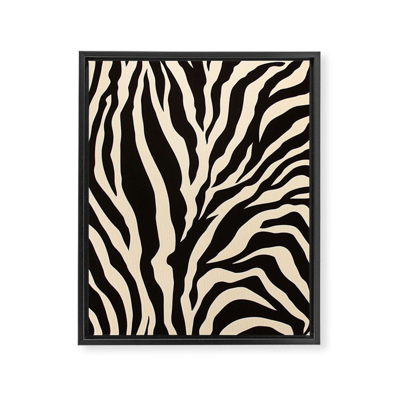Zebra African Animal Print Pattern Framed Canvas Print Gallery Image 6