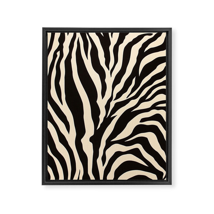Zebra African Animal Print Pattern Framed Canvas Print Gallery Image 1