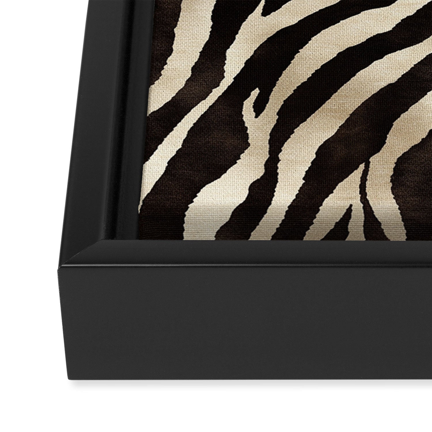 Zebra Stripes African Pattern Framed Canvas Print Gallery Image 3