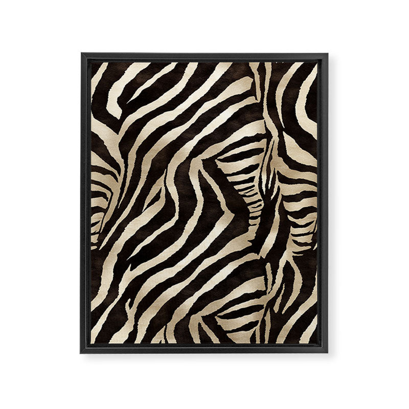 Zebra Stripes African Pattern Framed Canvas Print Gallery Image 6