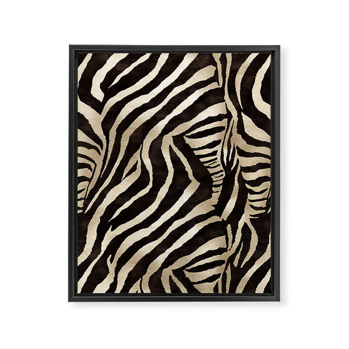Zebra Stripes African Pattern Framed Canvas Print Gallery Image 1