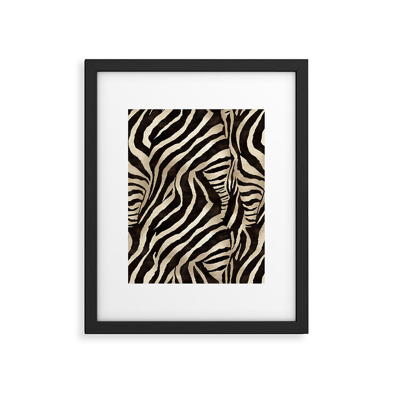 Zebra Stripes African Pattern Framed Art Print Gallery Image 5