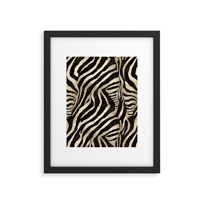 Zebra Stripes African Pattern Framed Art Print Gallery Image 1