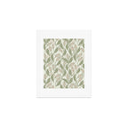 Abstract Organic Flowers in Sage Green, Blush Pink and Cream Art Print Gallery Image 1