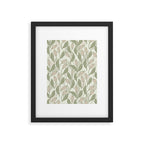 Abstract Organic Flowers in Sage Green, Blush Pink and Cream Framed Art Print Gallery Image 5