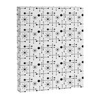 Atomic Retro Mid Century Modern Pattern Black and White Canvas Print Gallery Image 6
