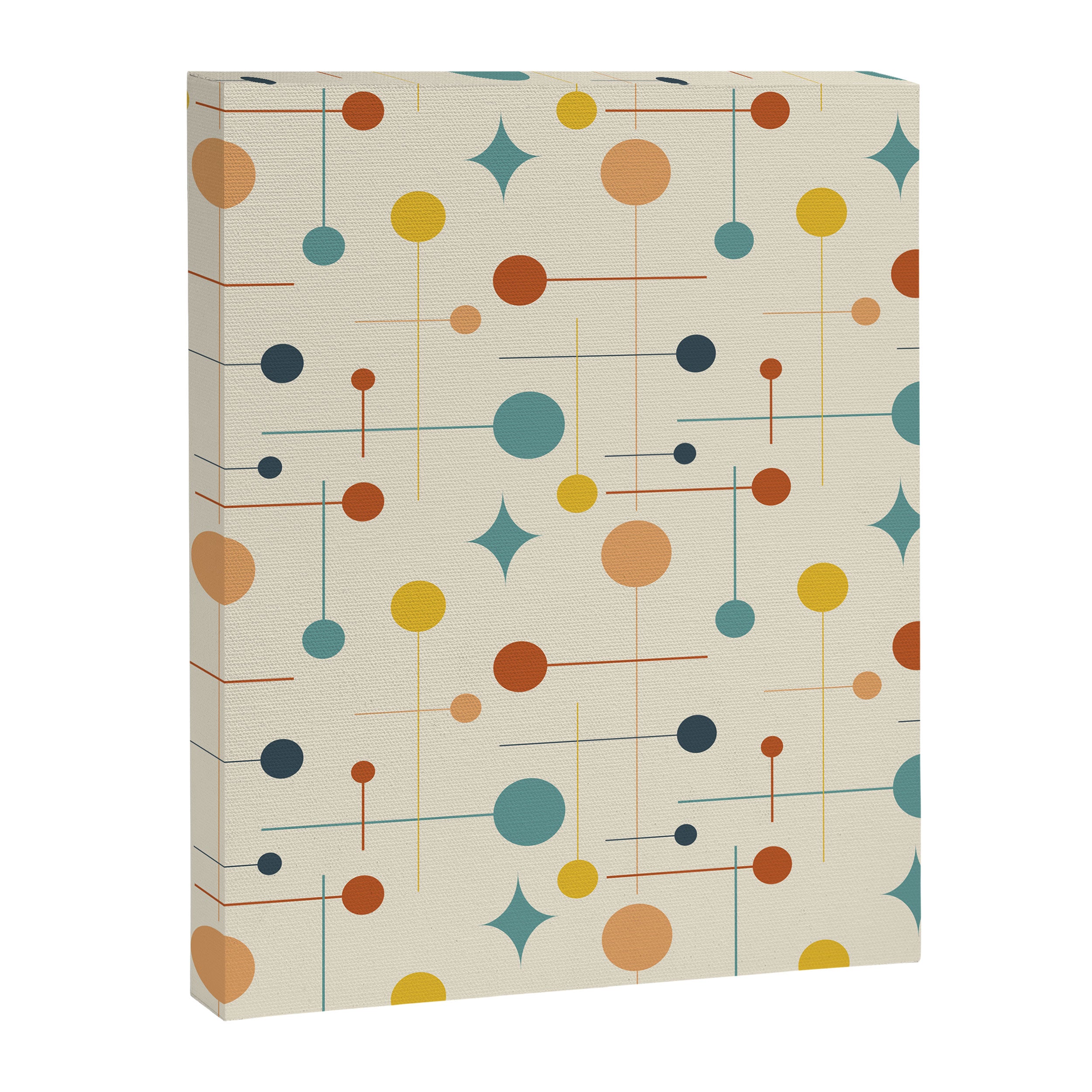 Mid Century Modern Atomic Abstract Pattern 9 Canvas Print Gallery Image 6