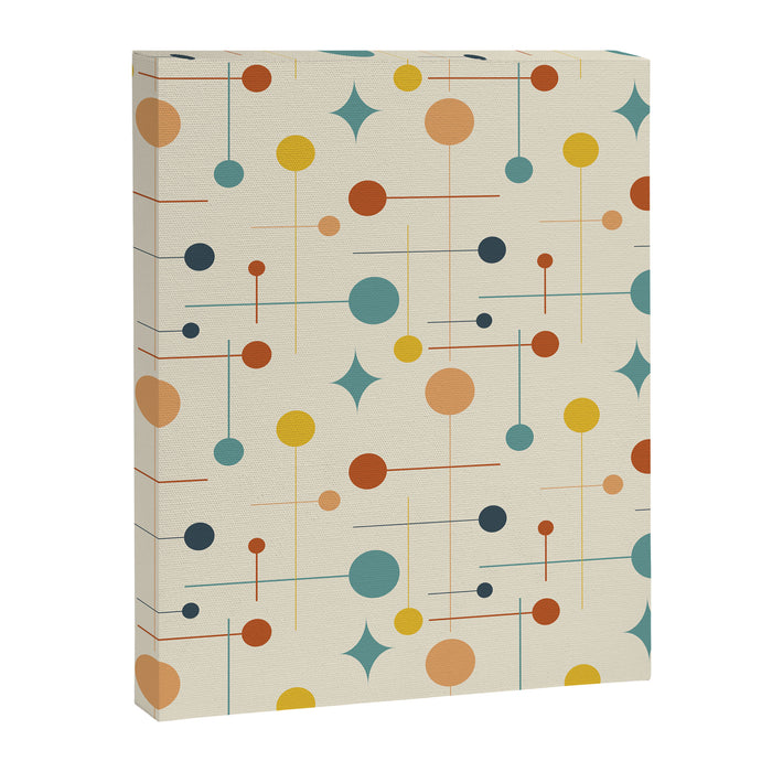 Mid Century Modern Atomic Abstract Pattern 9 Canvas Print Gallery Image 1