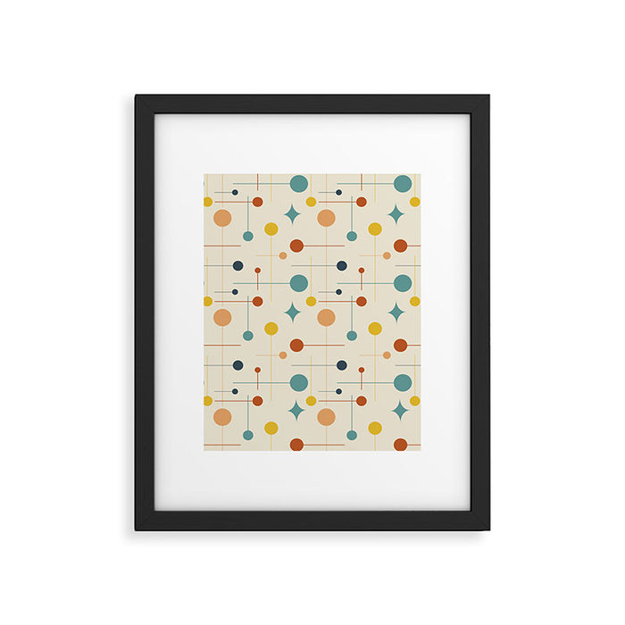 Mid Century Modern Atomic Abstract Pattern 9 Framed Art Print Gallery Image 1