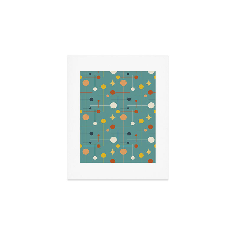Mid Century Modern Atomic Abstract Pattern Art Print Gallery Image 1