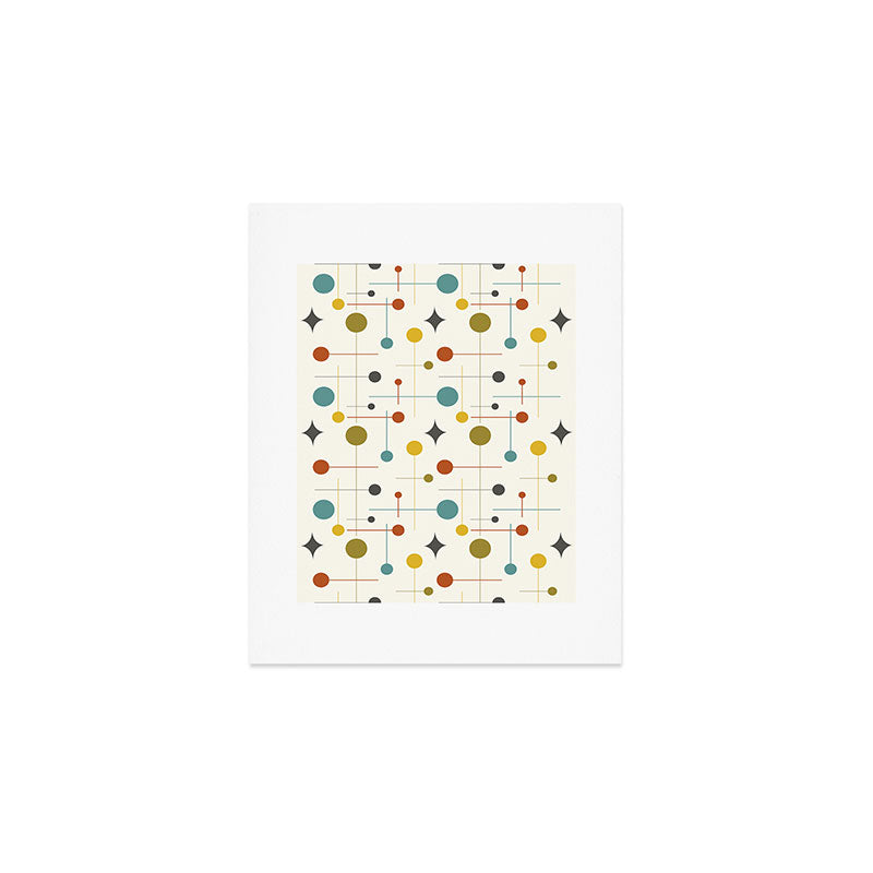 Mid Century Modern Atomic Abstract Pattern Art Print Gallery Image 1