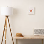 Orange Mid Century Starburst Canvas Print Gallery Image 2