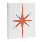 Orange Mid Century Starburst Canvas Print Gallery Image 6